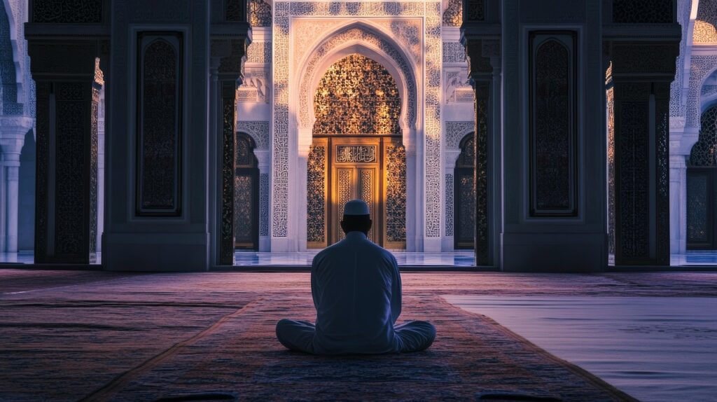 man, pray, praying, prayer, religion, religious, christian, bible, mosque, islam, islamic, muslim, architecture, istanbul, building, dome, tourism, jerusalem, ramadan, quran, ai generated